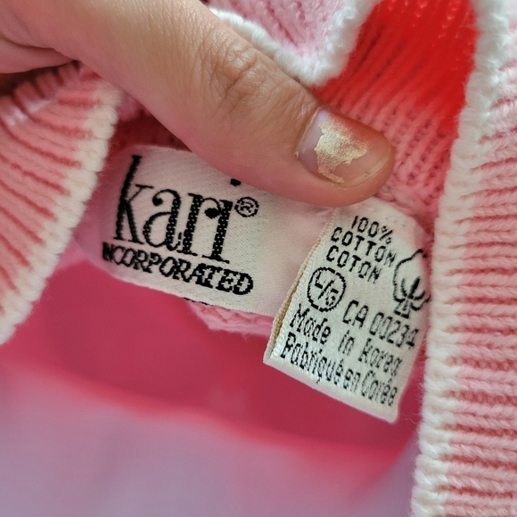 Kari Incorporated Vintage Large Light Pink Knit Sweater Collared Spring Summer - Picture 8 of 8